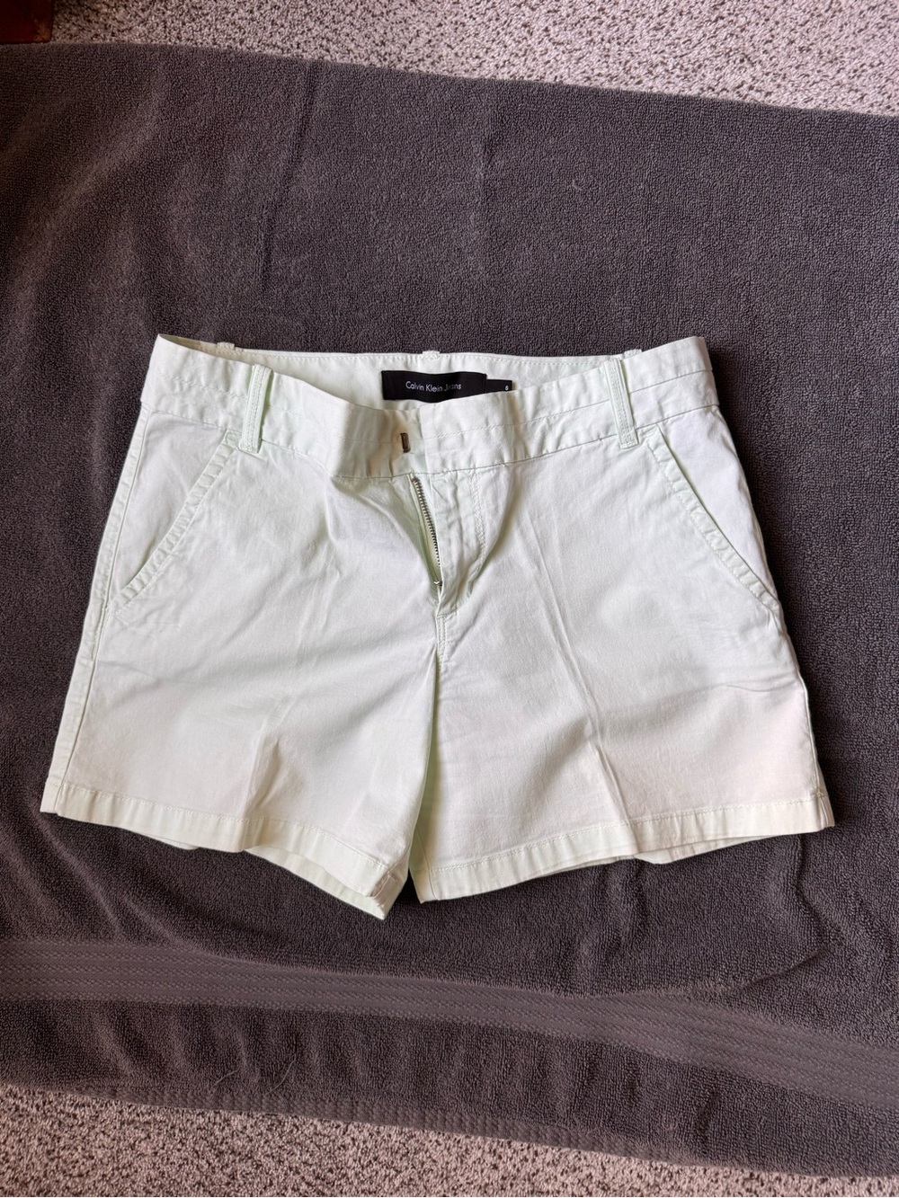 Calvin Klein Jeans Light Mint Women's Cotton Bermuda Shorts